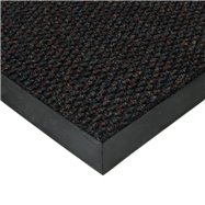 Čierna textilná záťažová čistiaca vnútorné vstupná rohož FLOMA Fiona - dĺžka 60 cm, šírka 80 cm a výška 1,1 cm
