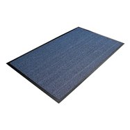 Modrá textilné čistiaca vnútorné vstupná rohož - dĺžka 90 cm, šírka 120 cm a výška 0,7 cm