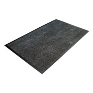 Čierna textilné vnútorné čistiaca vstupná rohož - dĺžka 60 cm, šírka 90 cm a výška 0,8 cm