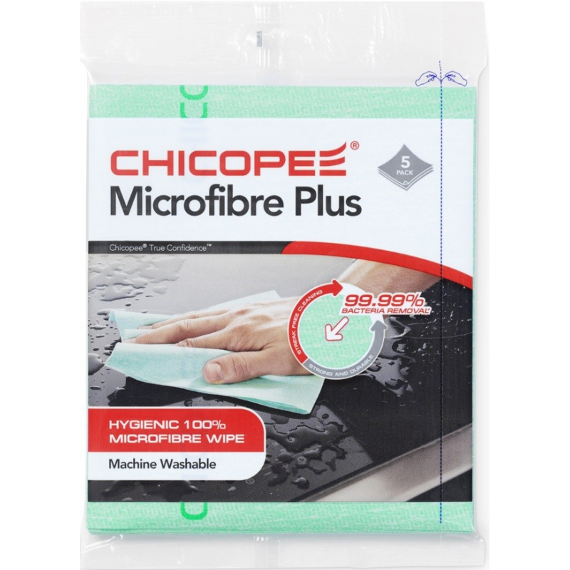 Utierky CHICOPEE Microfibre Plus 34x40 cm/5 ks - zelené