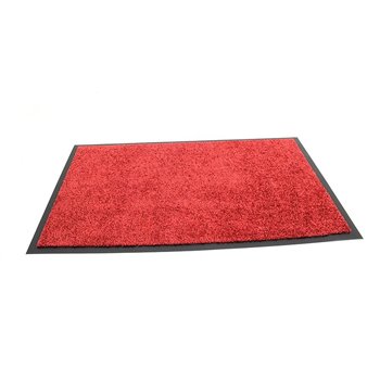 Červená vnútorná čistiaca prateľná vstupná rohož FLOMA Twister - dĺžka 60 cm, šírka 90 cm a výška 0,8 cm
