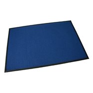 Modrá textilné gumová čistiaca vstupná rohož FLOMA Little Squares - dĺžka 120 cm, šírka 180 cm a výška 0,8 cm