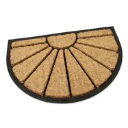 Kokosová čistiace vonkajšie polkruhová vstupná rohož FLOMA Sun - dĺžka 40 cm, šírka 60 cm a výška 1,7 cm
