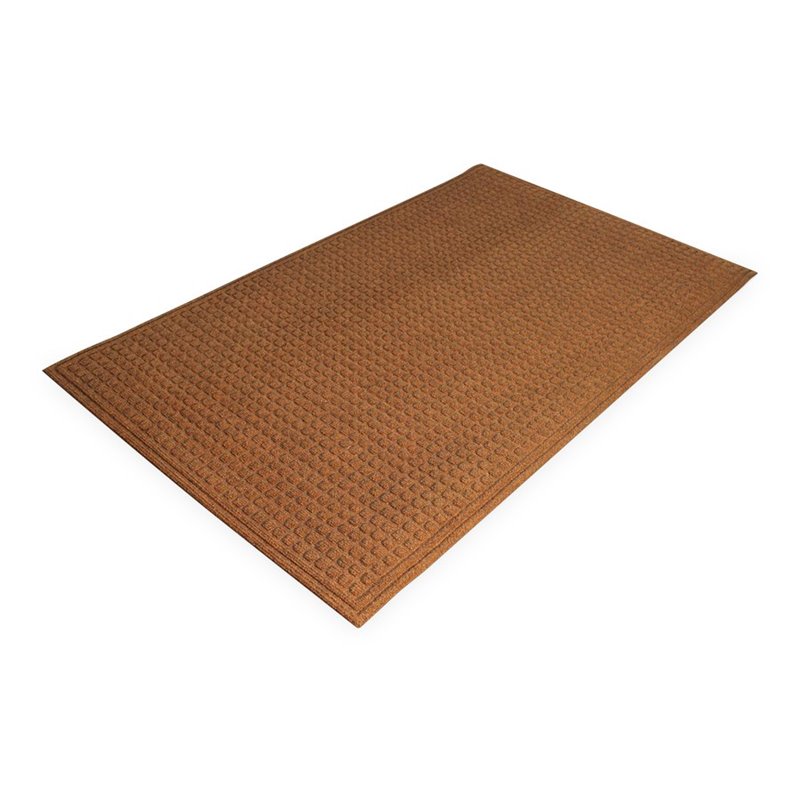 Hnedá plastová vnútorná čistiaca vstupná rohož - dĺžka 90 cm, šírka 150 cm a výška 1 cm