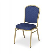 Banketová oceľová stoličky EXPERT ES160, modrá / zlatá