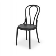 Plastová stolička BISTRO MONET, čierna