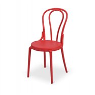 Plastová stolička BISTRO MONET, červená