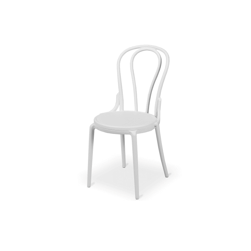 Plastová stolička BISTRO MONET, biela