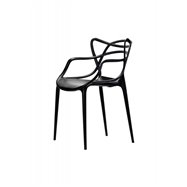 Plastová stolička BISTRO VEGAS, čierna