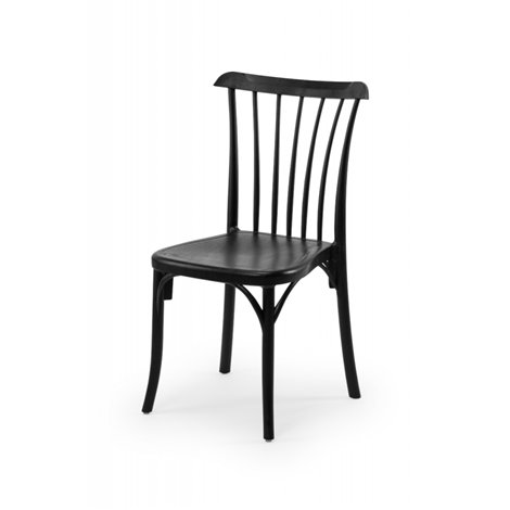 Plastová stolička BISTRO RETRO čierna