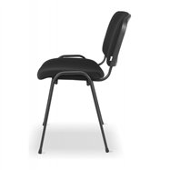 Konferenčná oceľová stolička ISO 24H BL, čierna / čierna