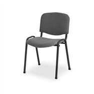 Konferenčná oceľová stolička ISO 24H BL, sivá / čierna