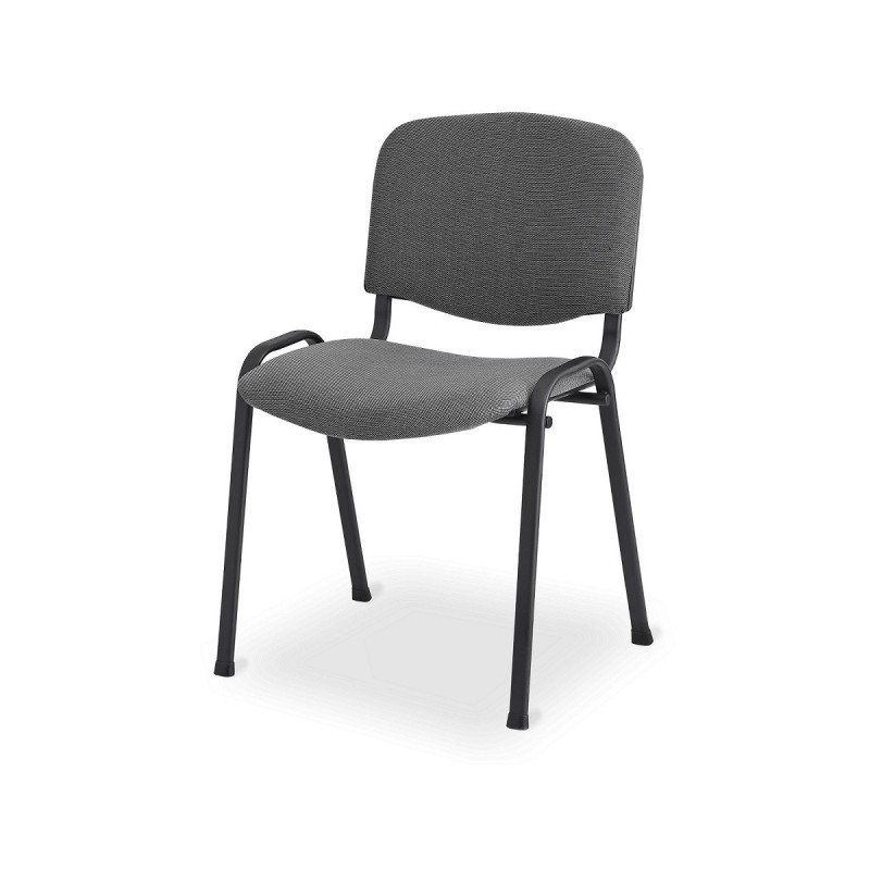 Konferenčná oceľová stolička ISO 24H BL, sivá / čierna