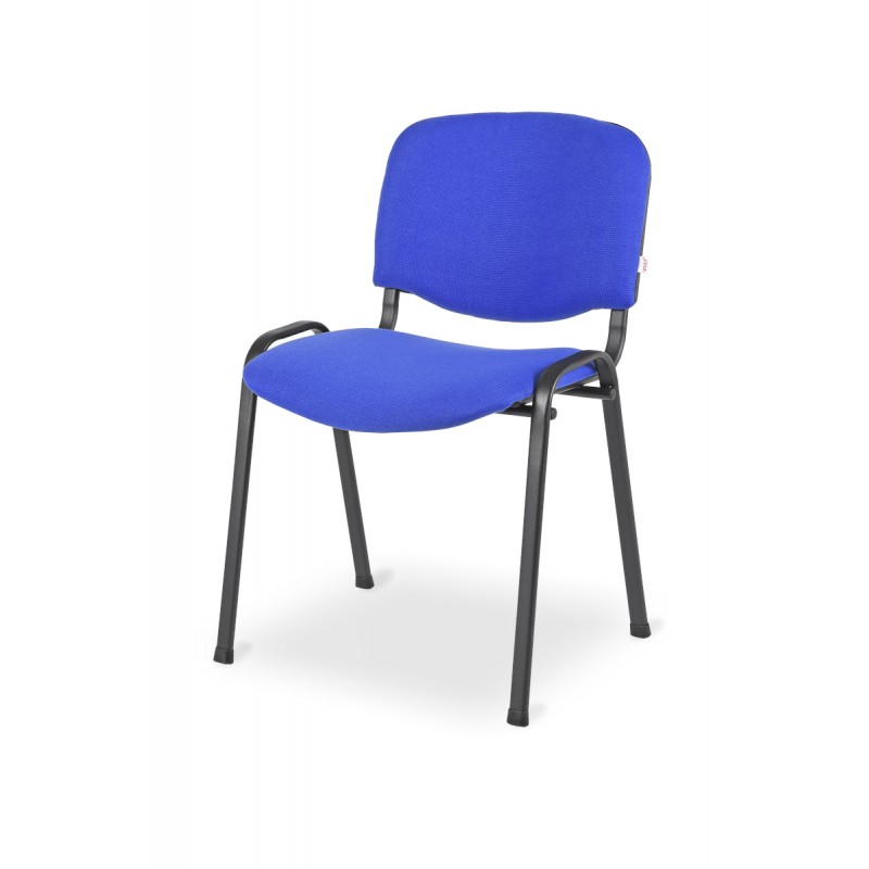 Konferenčná oceľová stolička ISO 24H BL, modrá / čierna