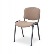 Konferenčná oceľová stolička ISO 24H BL, hnedá / čierna