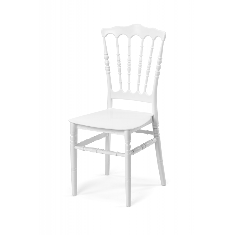 Plastová svadobné stoličky NAPOLEON, biela