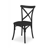Plastová svadobné stoličky Fiorina, čierna
