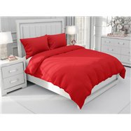 Jednofarebné bavlnené posteľné obliečky SUZY vzor BJ-09 Červené - 140 x 200 cm