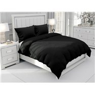 Jednofarebné bavlnené posteľné obliečky SUZY vzor BJ-23 Čierne - 140 x 200 cm