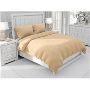 Jednofarebné bavlnené posteľné obliečky SUZY vzor BJ-70 Béžové - 140 x 200 cm