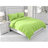 Jednofarebné bavlnené posteľné obliečky SUZY vzor BJ-74 Svetlo zelené - 140 x 200 cm