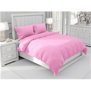 Jednofarebné bavlnené posteľné obliečky SUZY vzor BJ-75 Ružové - 140 x 200 cm