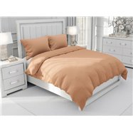 Jednofarebné bavlnené posteľné obliečky SUZY vzor BJ-69 Cappuccino - 140 x 220 cm