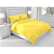 Jednofarebné bavlnené posteľné obliečky SUZY vzor BJ-73 Žlté - 140 x 200 cm