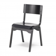 Drevená stolička Charlotte, čierna