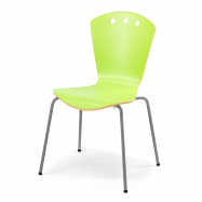 Jedálenská stolička Orlando, zelená / hliníkový lak