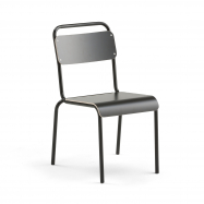 Jedálenská stolička Frisco, čierny rám, HPL čierna