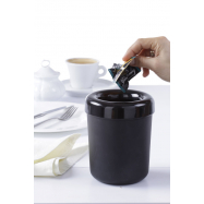 Stolný odpadkový kôš / príborník čierny, pr.130x (H) 160 mm