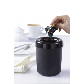 Stolný odpadkový kôš / príborník čierny, pr.130x (H) 160 mm