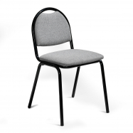 Jedálenská stolička Warren, textilný poťah, šedá, čierna