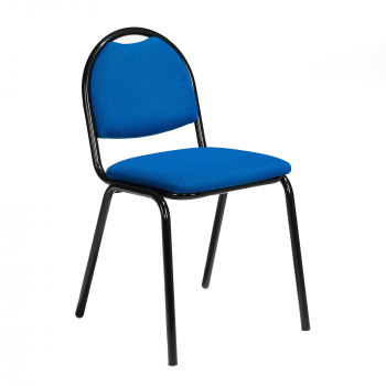 Jedálenská stolička Warren, textilný poťah, modrá, čierna