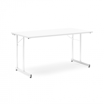 Skladací stôl Claire, 1400x700 mm, biela, chróm