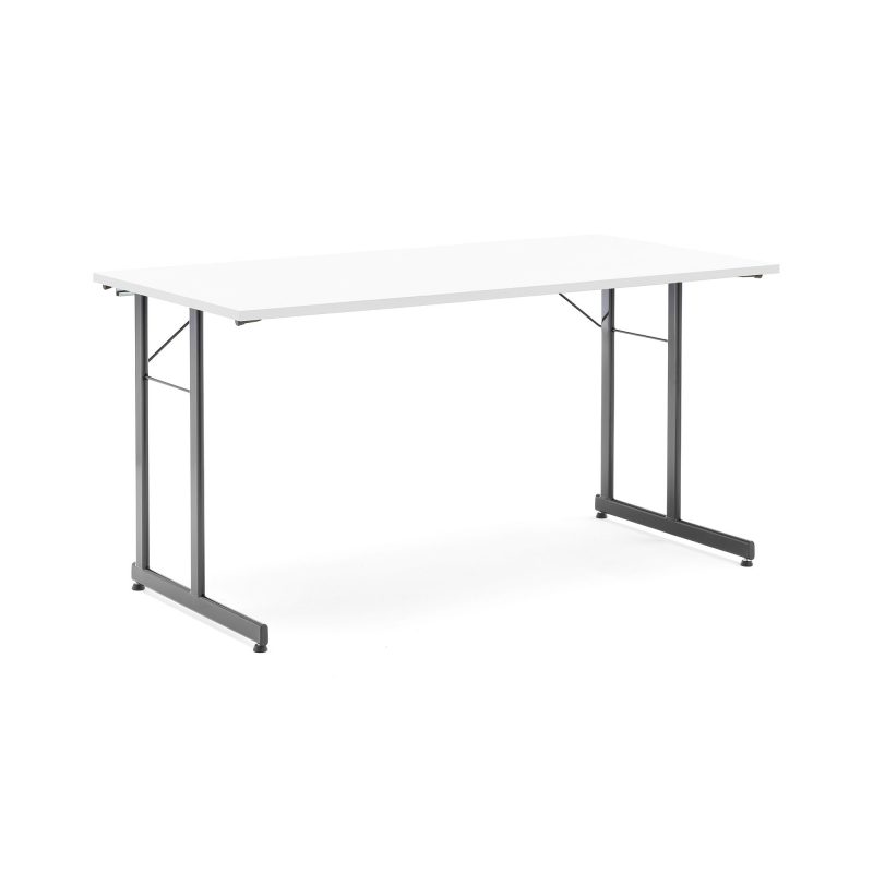 Skladací stôl Claire, 1400x700 mm, biela, čierna