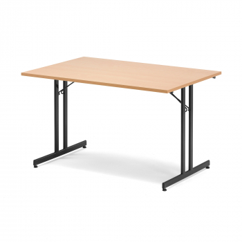 Skladací stôl Emily, 1200x800 mm, buk, čierna