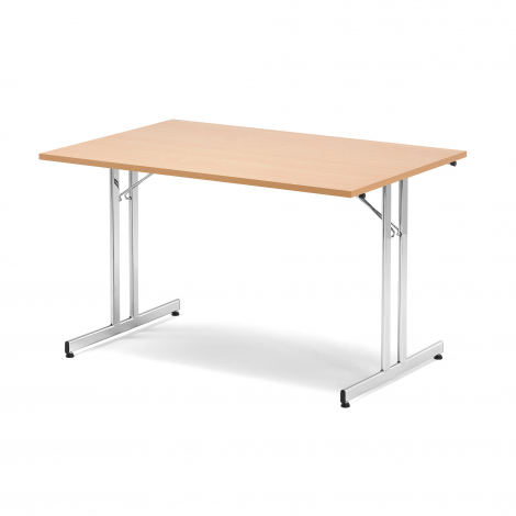 Skladací stôl Emily, 1200x800 mm, buk, chróm