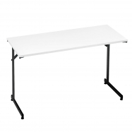 Skladací stôl Claire, 1200x500 mm, biela, čierna