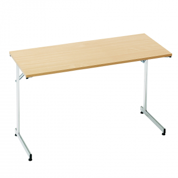 Skladací stôl Claire, 1200x600 mm, lamino buk, chróm