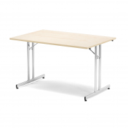 Skladací stôl Emily, 1200x800 mm, breza, chróm