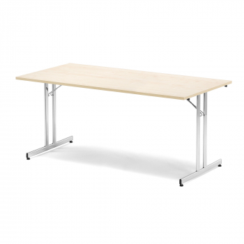 Skladací stôl Emily, 1800x800 mm, breza, chróm