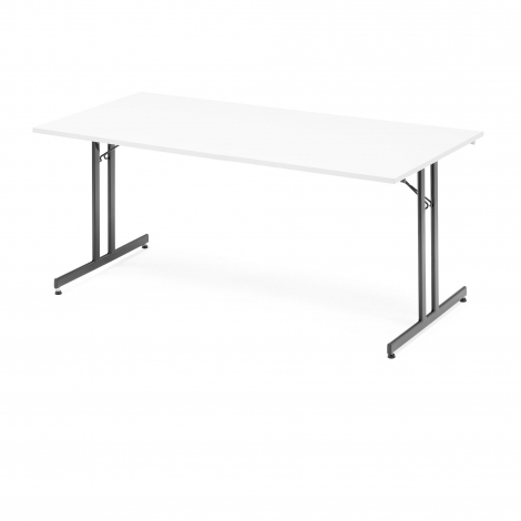 Skladací stôl Emily, 1800x800 mm, biela, čierna
