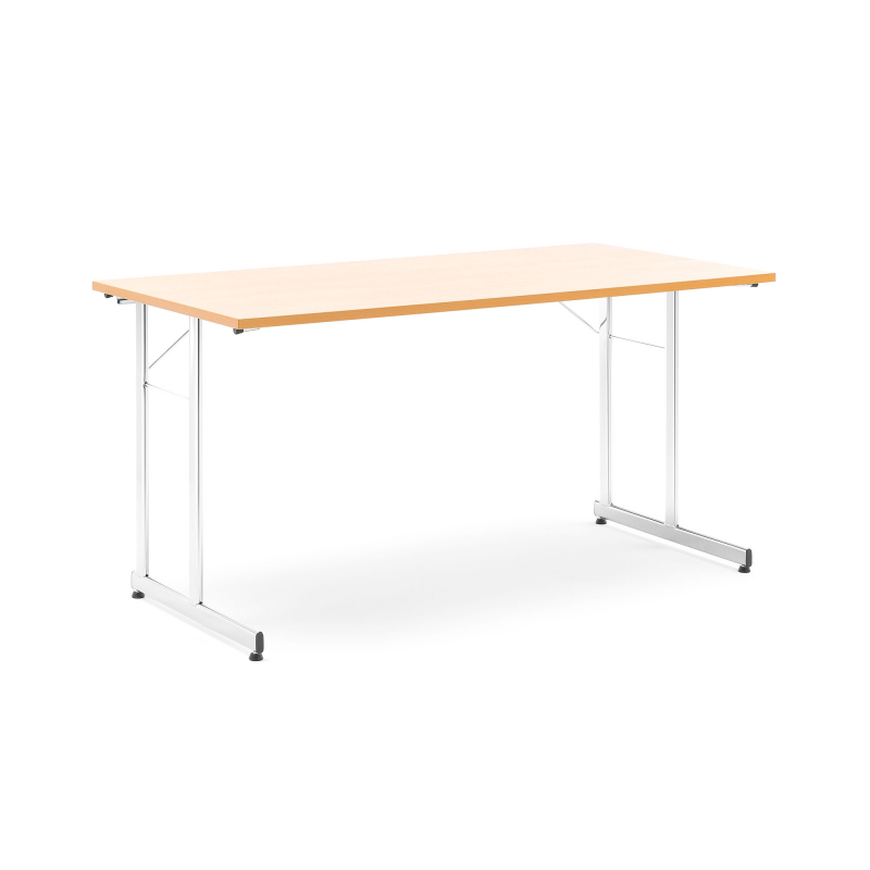 Skladací stôl Claire, 1400x700 mm, buk, chróm