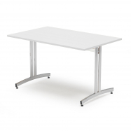 Jedálenský stôl Sanna, 1200x800 mm biela / chróm