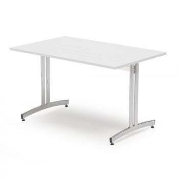 Jedálenský stôl Sanna, 1200x800 mm biela / chróm