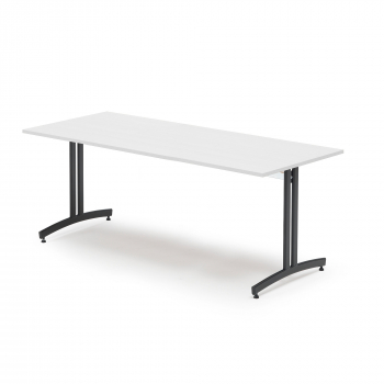 Jedálenský stôl Sanna, 1800x800 mm biela / čierna