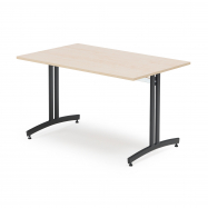 Jedálenský stôl Sanna, 1200x800 mm, breza, čierna