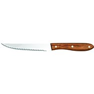 Steakový nôž so zúbkami, rukoväť z tmavého dreva 120 mm